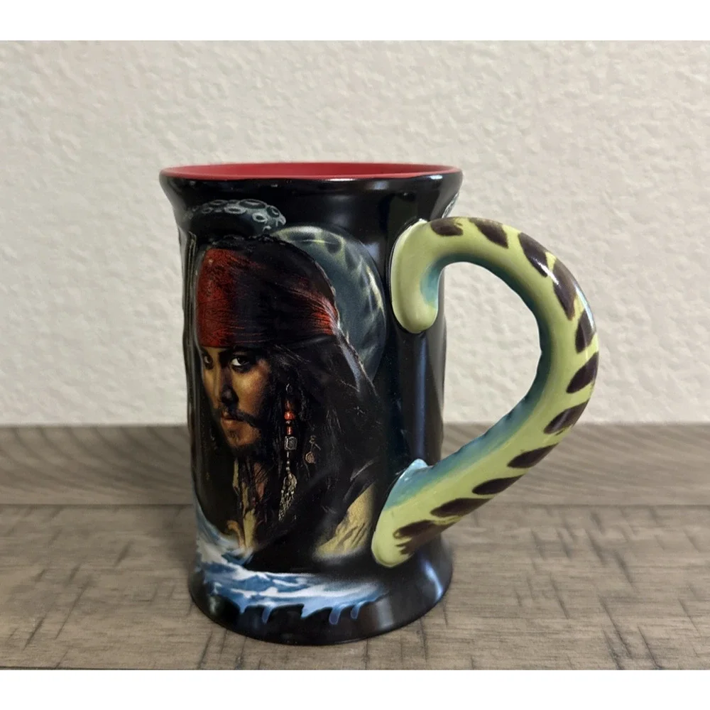 Rare Disney Pirates of the Caribbean Jack Sparrow Jerry Leigh 3D Tentacle Handle